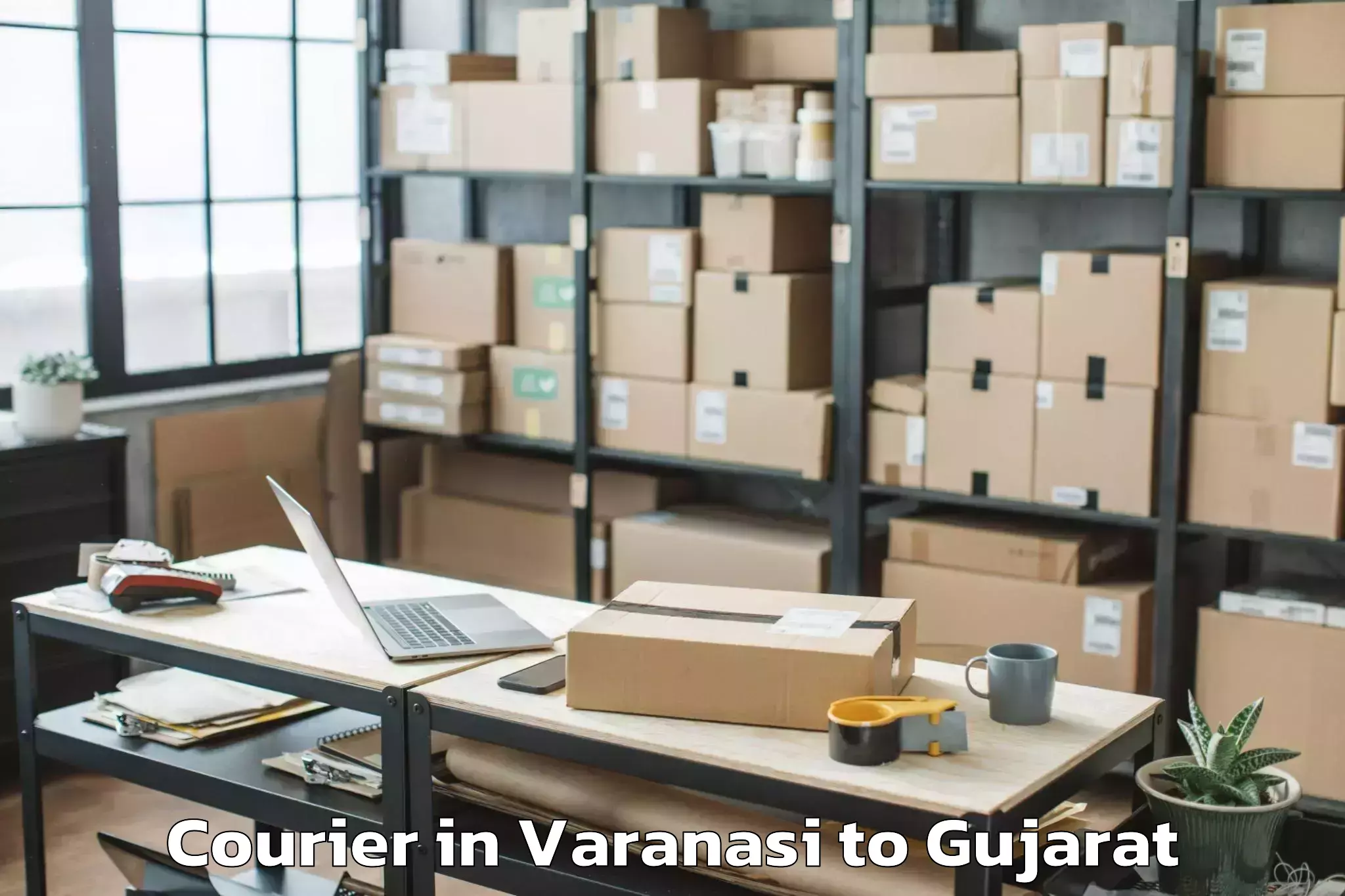 Professional Varanasi to Thasra Courier